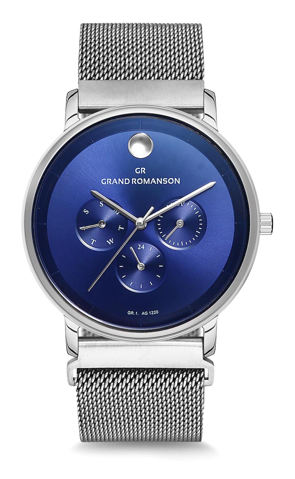 Romanson GR.1.AG1220.02 Takvimli 44 mm Metal Kordon Analog Erkek Kol Saati