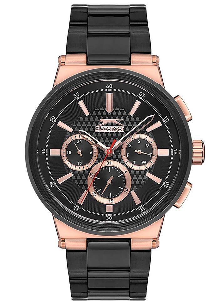 Slazenger SL.09.1840.2.03 Takvimli 46 mm Siyah Metal Kordon Analog Erkek Kol Saati