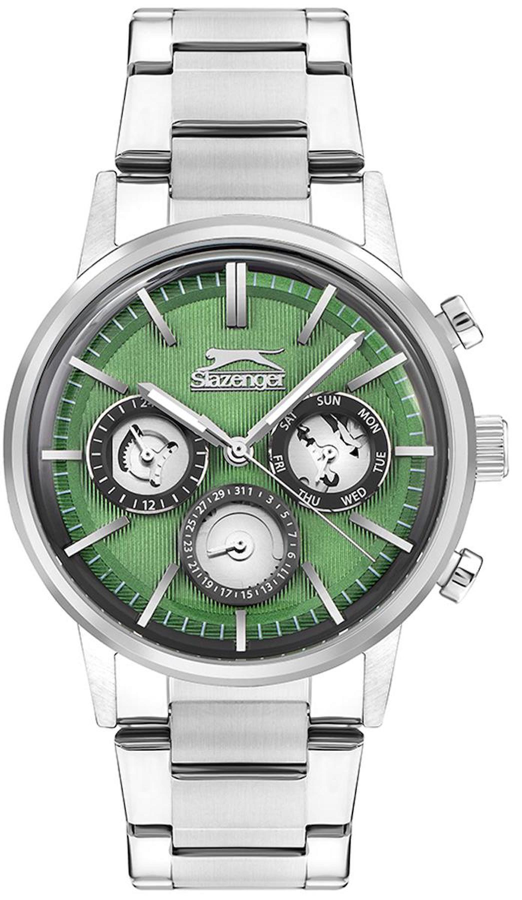 Slazenger SL.09.2303.2.06 Takvimli 42 mm Metal Kordon Analog Erkek Kol Saati