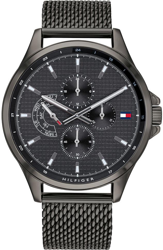 Tommy Hilfiger TH1791613 Takvimli 44 mm Füme Çelik Kordon Analog Erkek Kol Saati