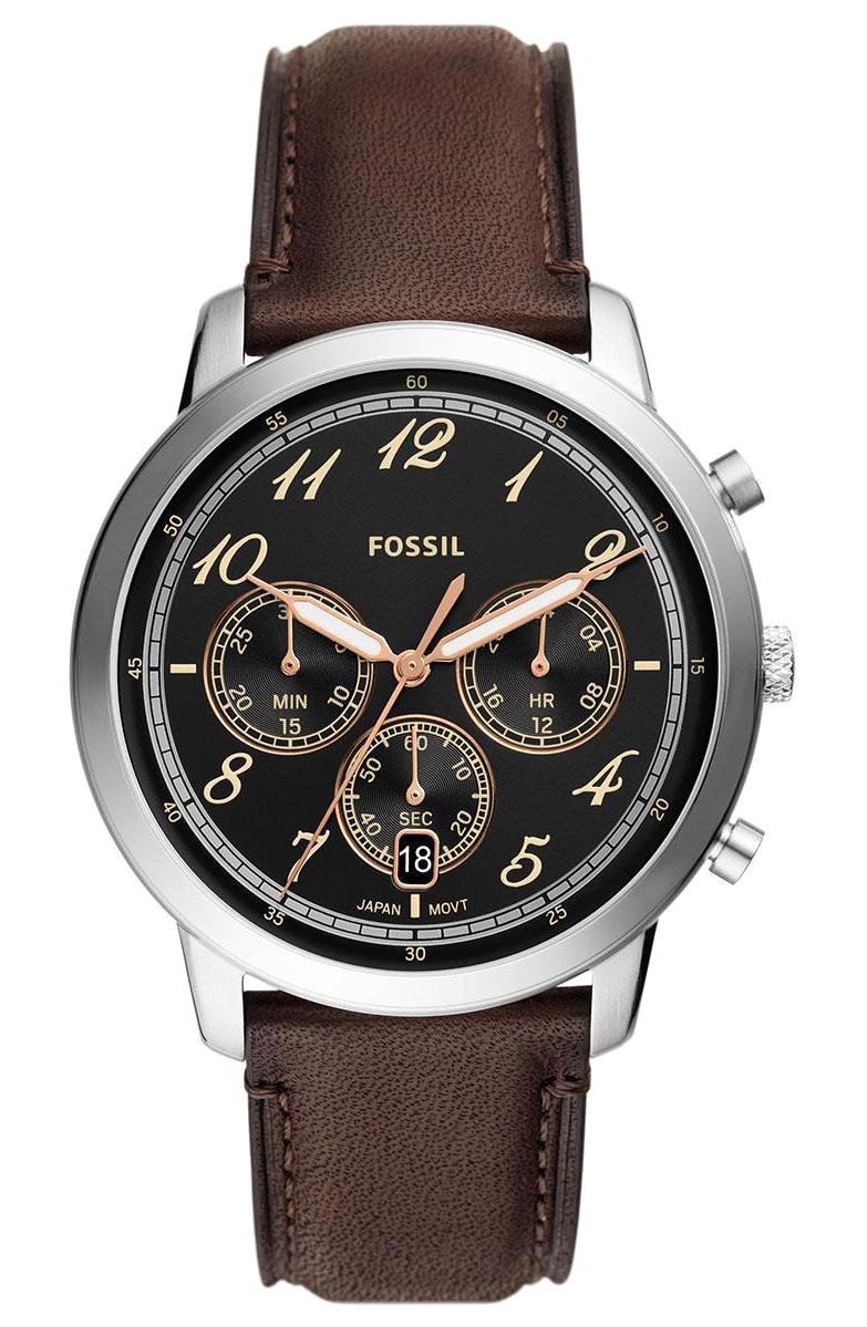 Fossil FS6024 Takvimli 44 mm Kahverengi Deri Kordon Analog Erkek Kol Saati