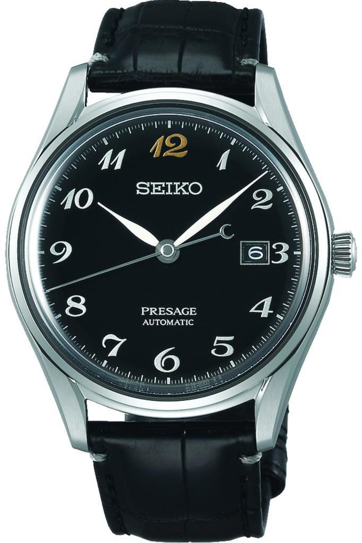 Seiko SJE081J Takvimli 39.5 mm Siyah Çelik Kordon Analog Erkek Kol Saati