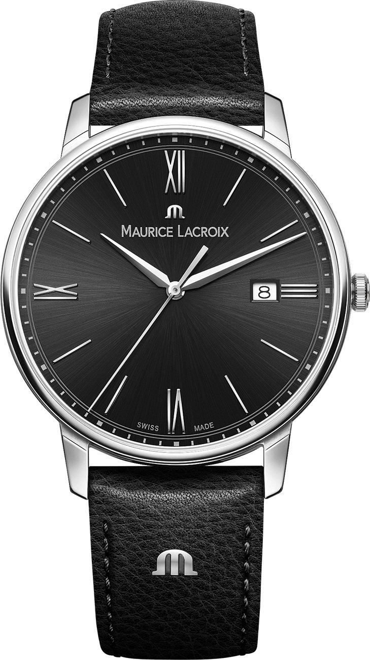 Maurice Lacroix EL1118SS001310-1 Takvimli 40 mm Siyah Deri Kordon Analog Erkek Kol Saati