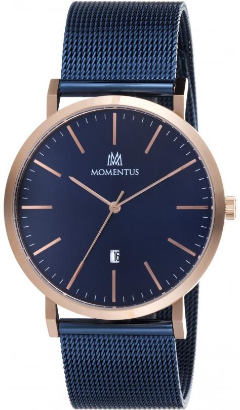 Momentus KC251R-11SR Takvimli 42 mm Lacivert Çelik Kordon Analog Kol Saati