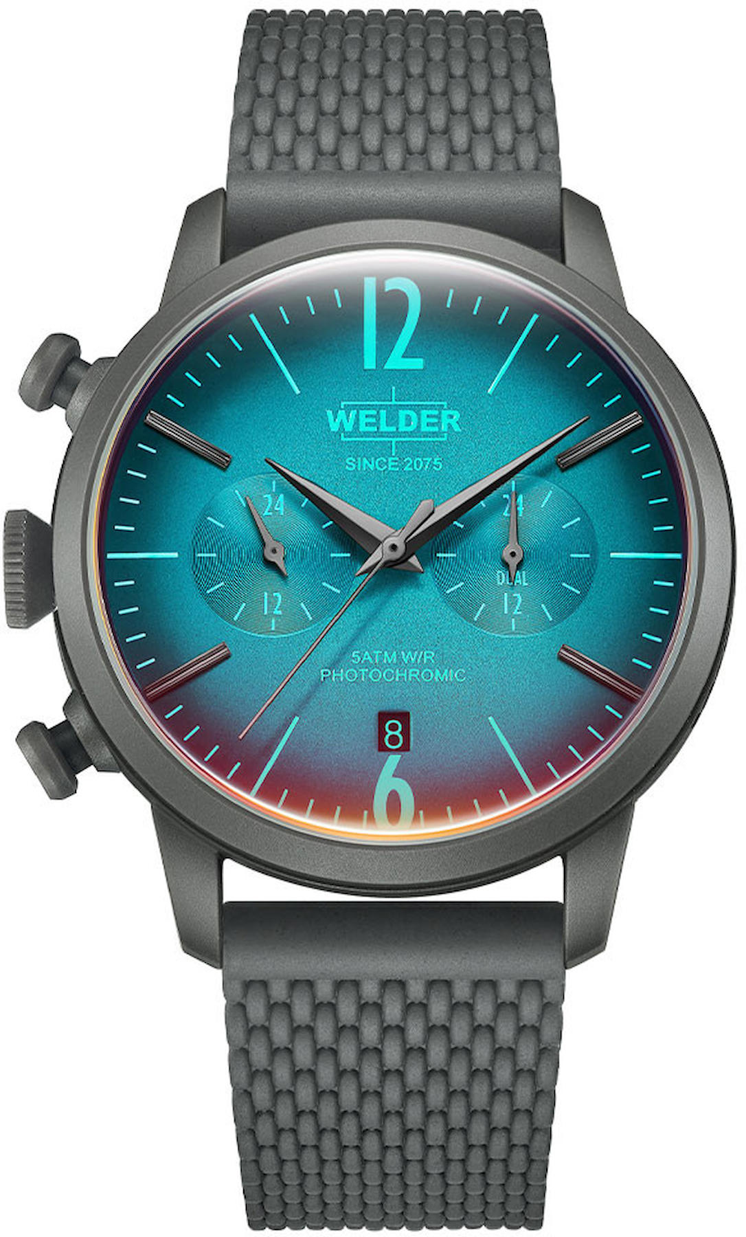 Welder Watch WWRP508 Pusulalı Takvimli 45 mm Gri Silikon Kordon Analog Erkek Kol Saati