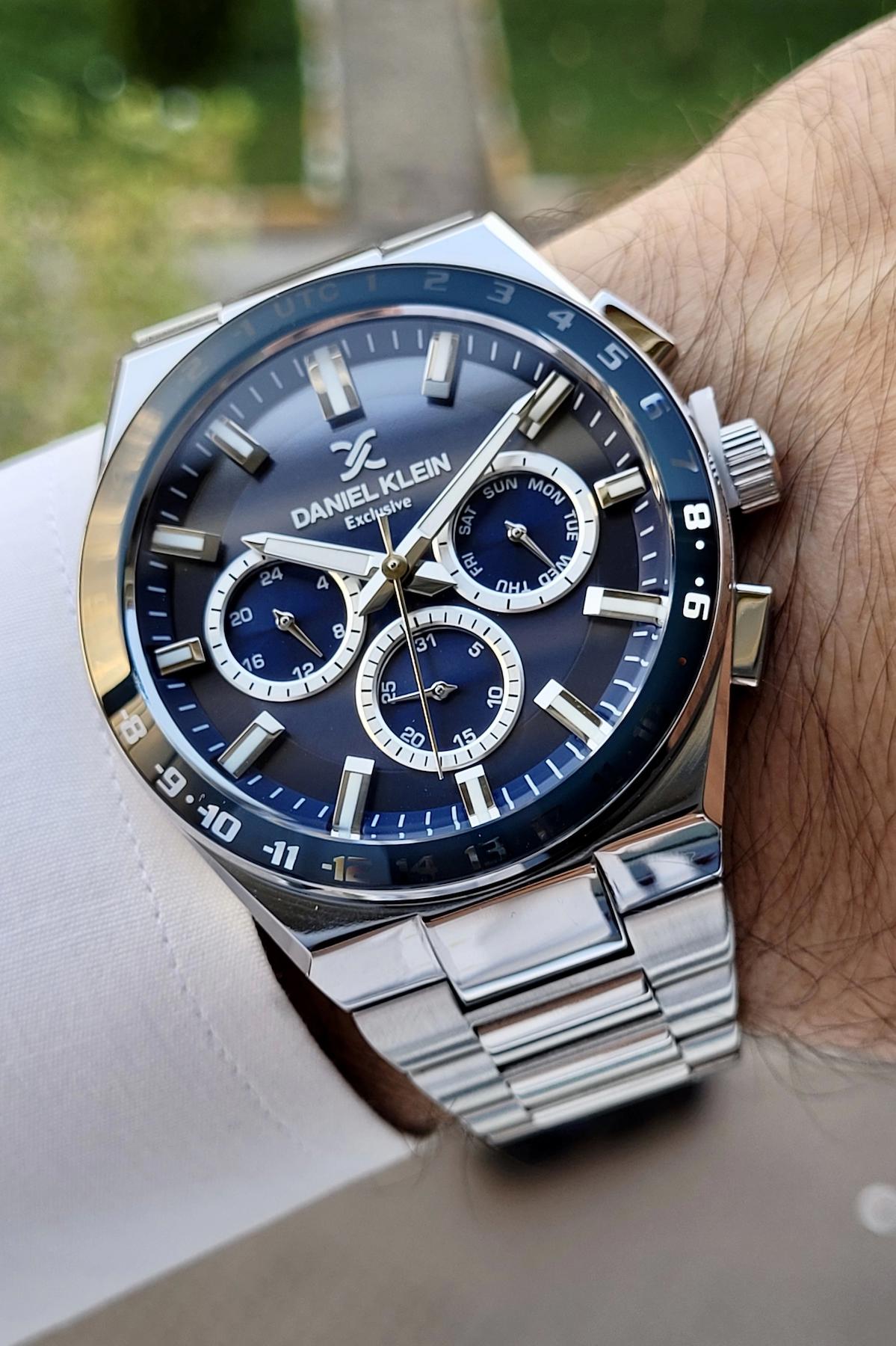 Daniel Klein DKISTE778 Takvimli 42 mm Çelik Kordon Analog Erkek Kol Saati