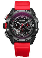 Welder Watch WWRR1005 Pusulalı Takvimli 46 mm Kırmızı Silikon Kordon Analog Erkek Kol Saati