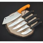Platinium Seri Şef, Kasap, Mutfak, Kurban Bıçak Seti (5 Parça) - Renkli