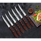 Lazbisa Mutfak Bıçak Seti Steak Et Bıçak Restoran Et Kesme Doğrama Meyve Sebze Bıçak Şık Venge Ağaç Sap