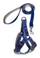 Markapet 47-110 cm Göğüs H Tipi Köpek Tasması Mavi