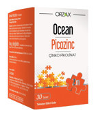 Orzax Ocean Picozinc Sade Yetişkin Bitkisel Besin Desteği 30 Tablet