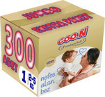 Goon Premium Soft 1 Numara Cırtlı Bebek Bezi 300'li