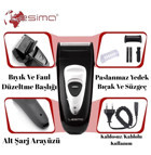 Lesima LS-100 Saç Sakal Çift Başlıklı Sinekkaydı Islak Kuru Tıraş Makinesi