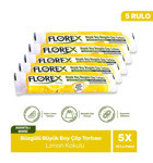 Florex Avantaj Limon Kokulu Büzgülü Büyük Boy 65x70 cm Çöp Poşeti 50 Adet Sarı