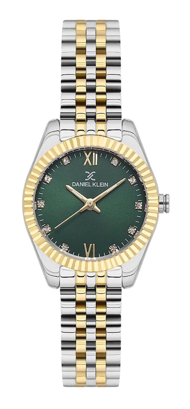 Daniel Klein DKE.1.10648-3 30 mm Altın-Gri Metal Kordon Analog Kadın Kol Saati