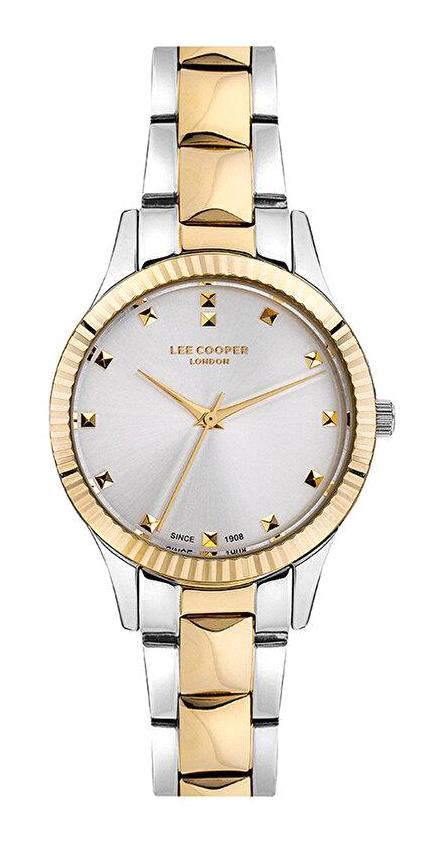 Lee Cooper LC07059.230 40 mm Altın-Gri Çelik Kordon Analog Kadın Kol Saati