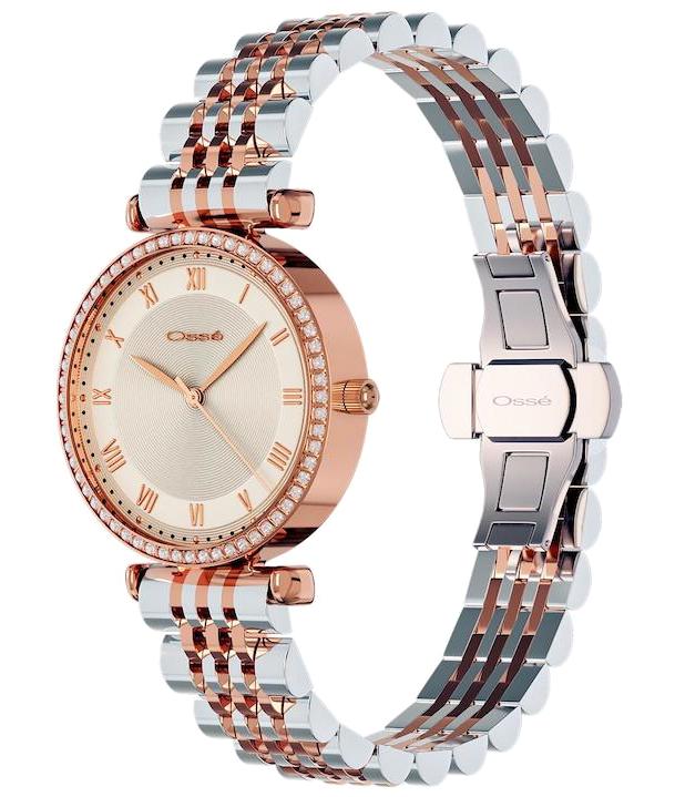 Osse 10108LF 32.5 mm Gri-Rose Gold Metal Kordon Analog Kadın Kol Saati