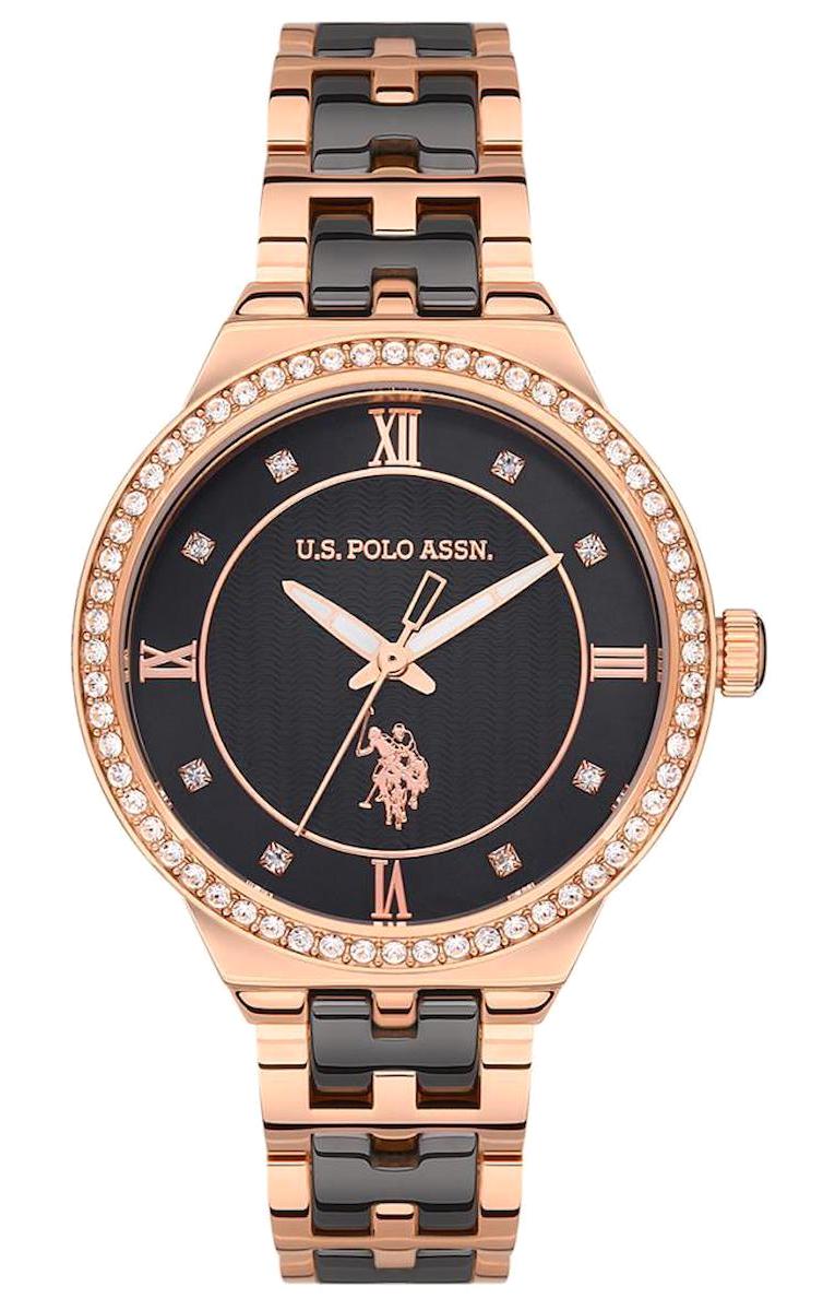 U.S. Polo Assn USPA2058-04 36 mm Rose Gold - Siyah Çelik Kordon Analog Kadın Kol Saati