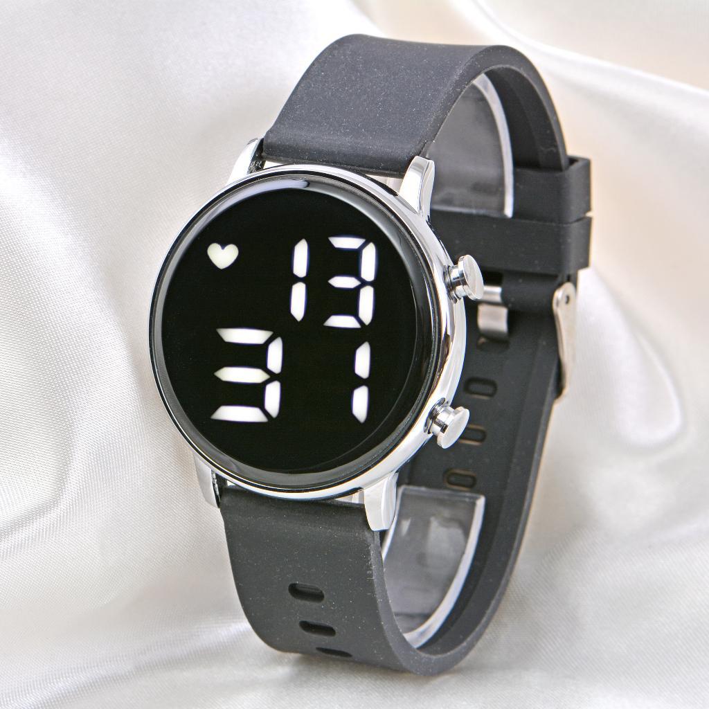 Saattino ST-304115 Takvimli 41 mm Antrasit Silikon Kordon Dijital Unisex Kol Saati