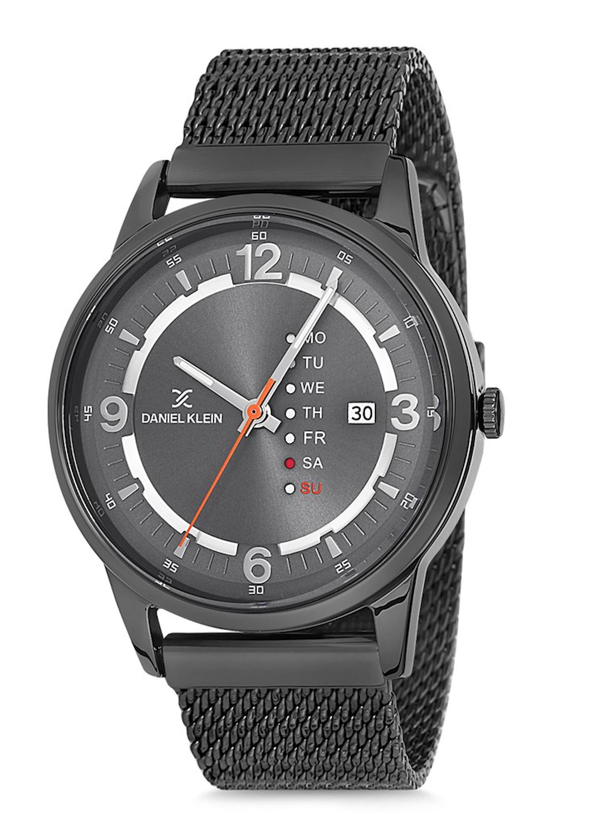 Daniel Klein DK012006M-05 Takvimli 42 mm Füme Çelik Kordon Analog Kadın Kol Saati