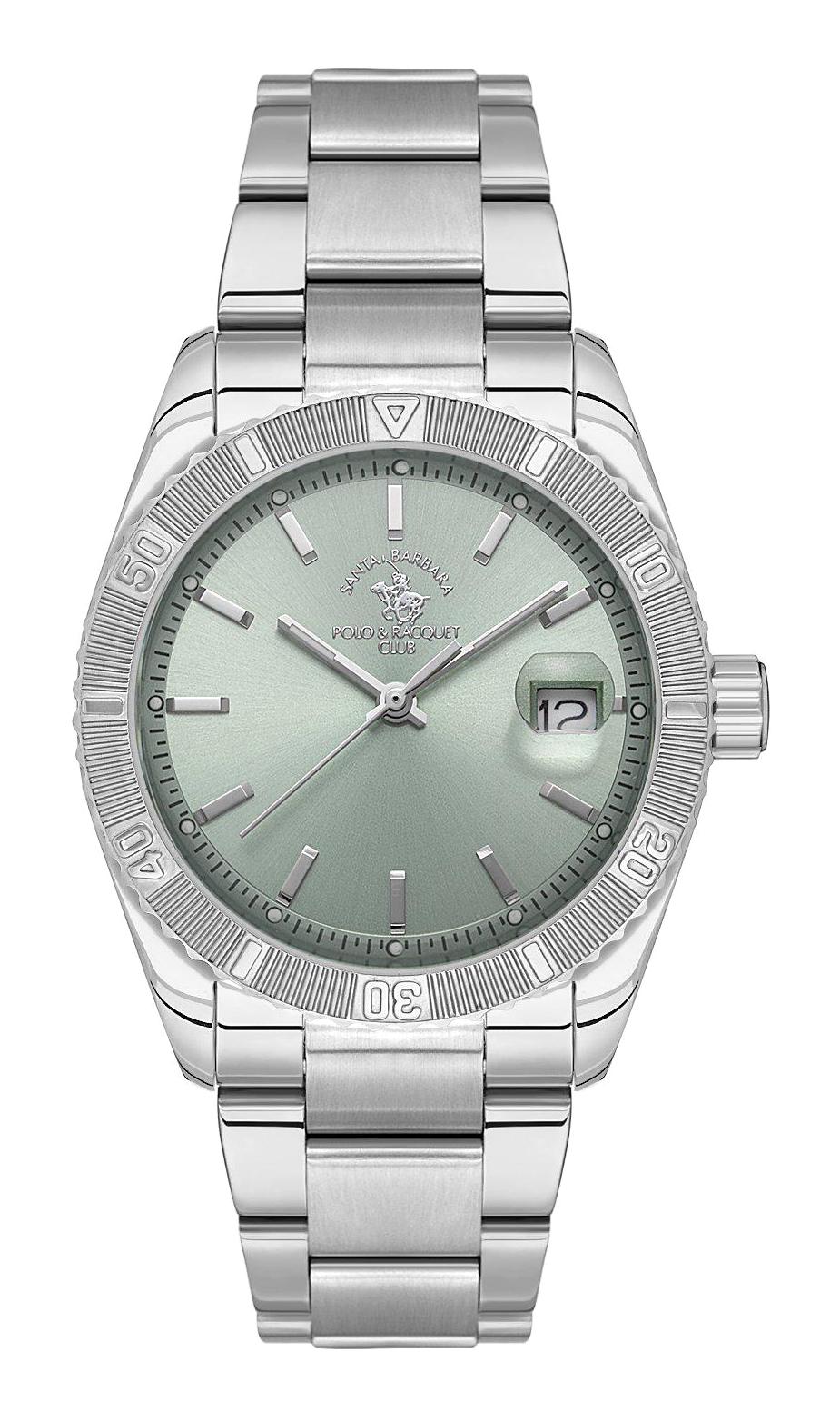 Santa Barbara Polo & Racquet Club SB.1.10560-1 Takvimli 36 mm Gri Çelik Kordon Analog Kadın Kol Saati