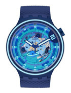 Swatch SB01N101 41-45 mm Lacivert Silikon Kordon Analog Unisex Kol Saati