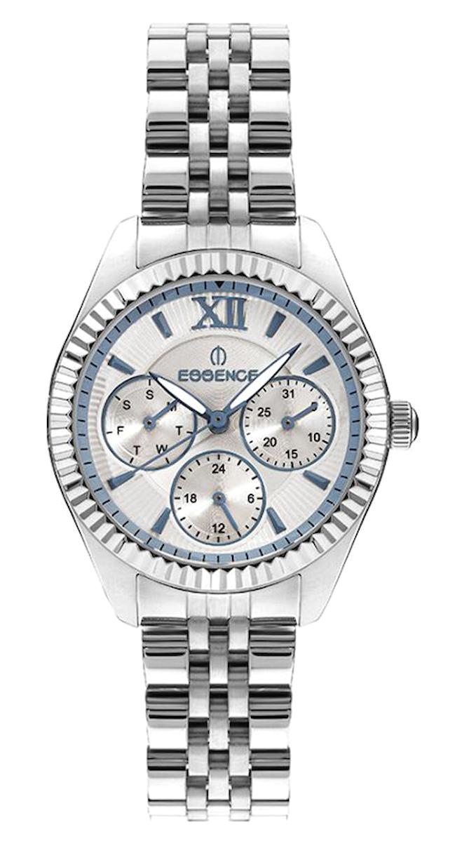 Essence ES6799FE.330-Y Takvimli 34 mm Gri Çelik Kordon Analog Kadın Kol Saati
