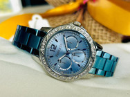 Ferrucci FC.0219-12586M.02 Takvimli 33 mm Mavi Çelik Kordon Analog Kadın Kol Saati