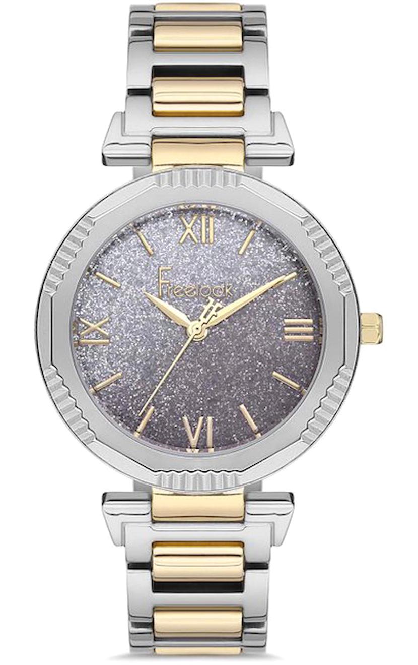 Freelook FL.1.10127.5 34 mm Altın-Gri Çelik Kordon Analog Kadın Kol Saati