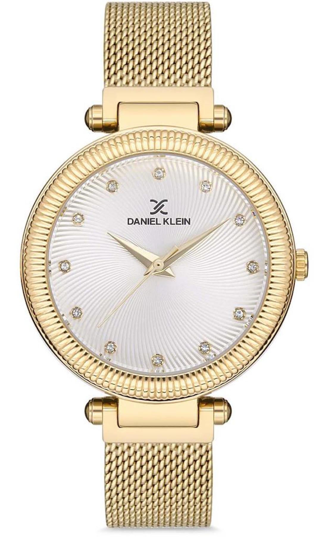 Daniel Klein DKM.1.12709.2 35 mm Altın Çelik-Hasır Kordon Analog Kadın Kol Saati