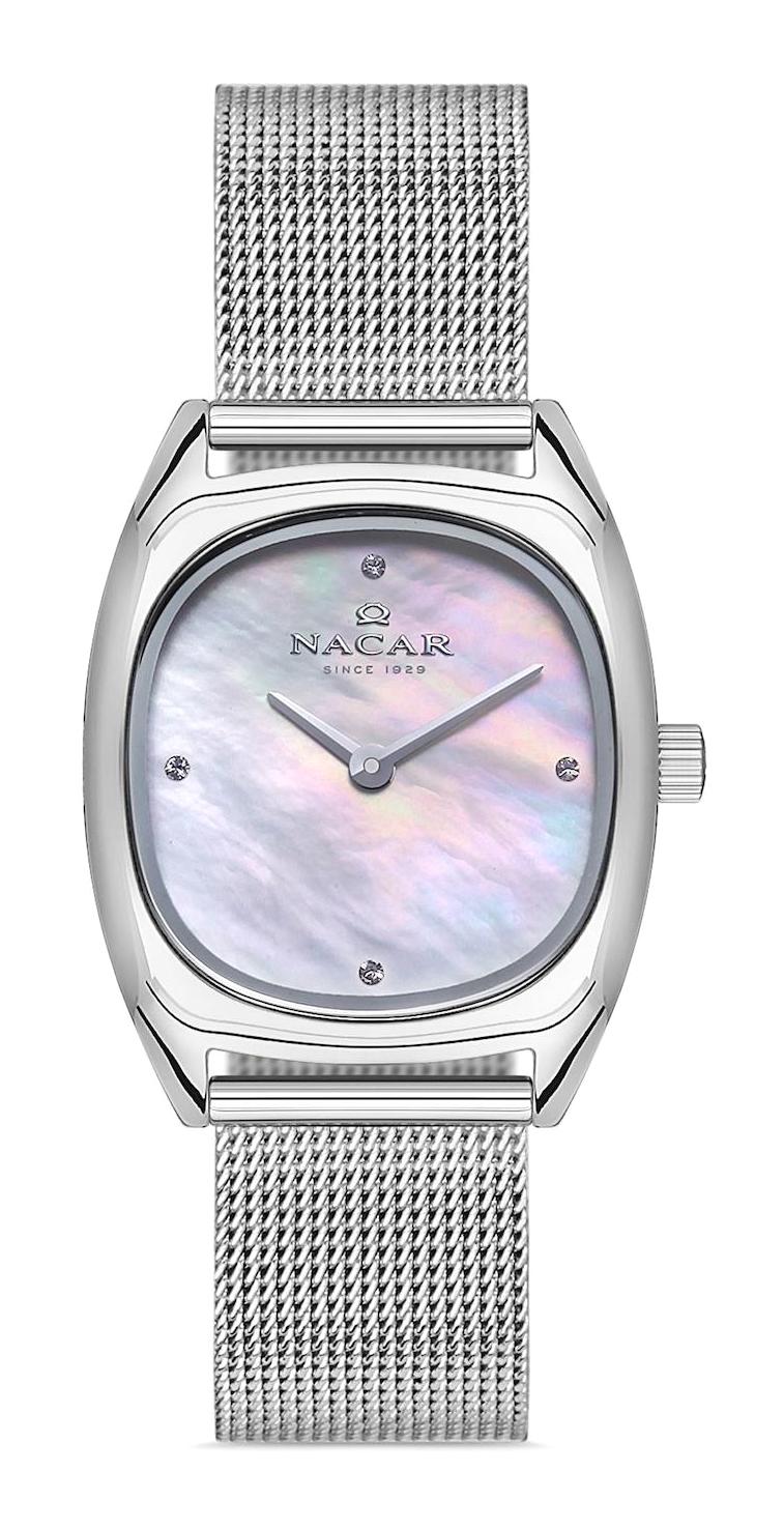 Nacar NC17-3920579-ASMS 26 mm Gri Hasır Kordon Analog Kadın Kol Saati