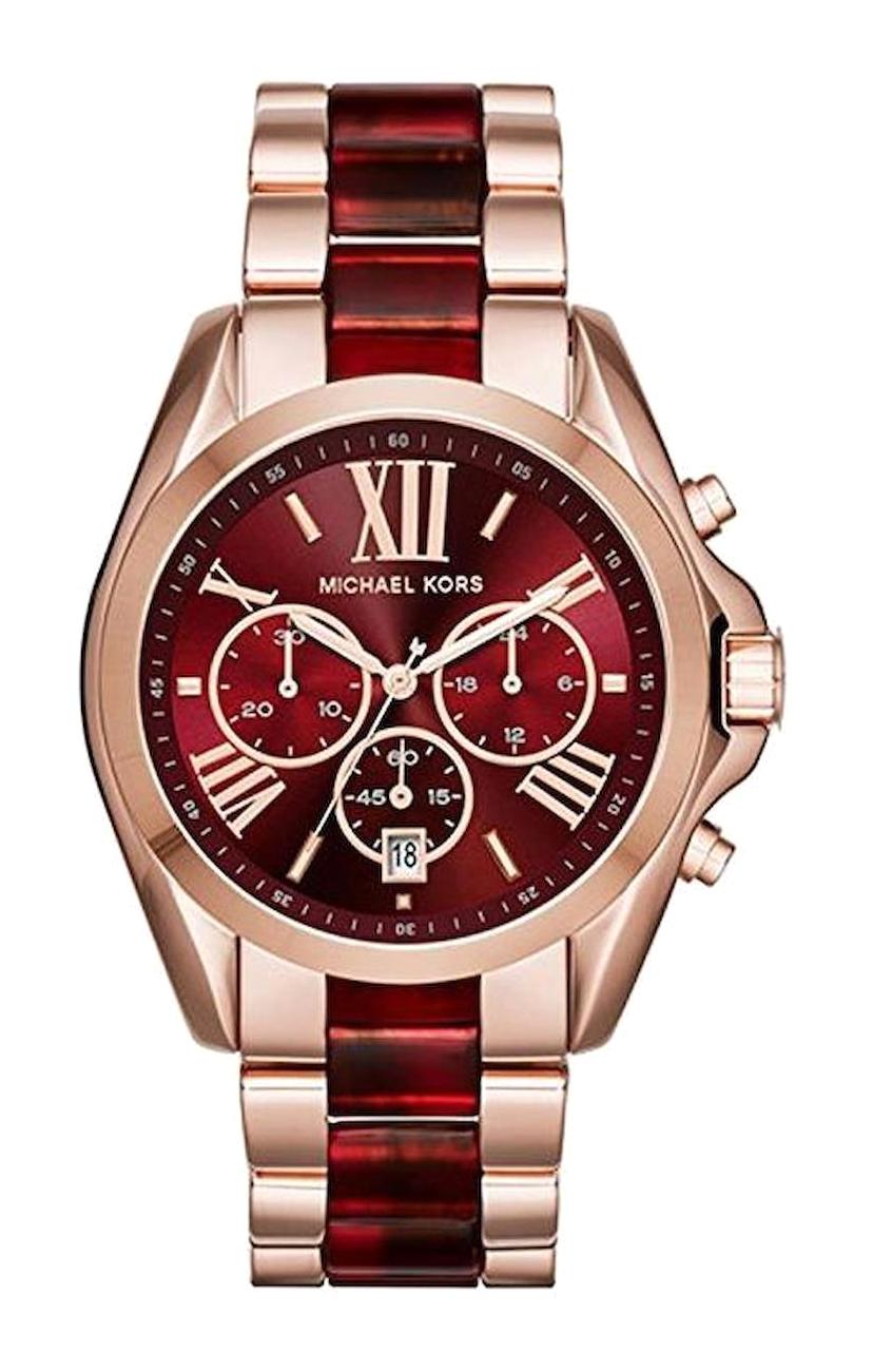Michael Kors MK6270 42 mm Altın-Kırmızı Çelik Kordon Analog Kadın Kol Saati