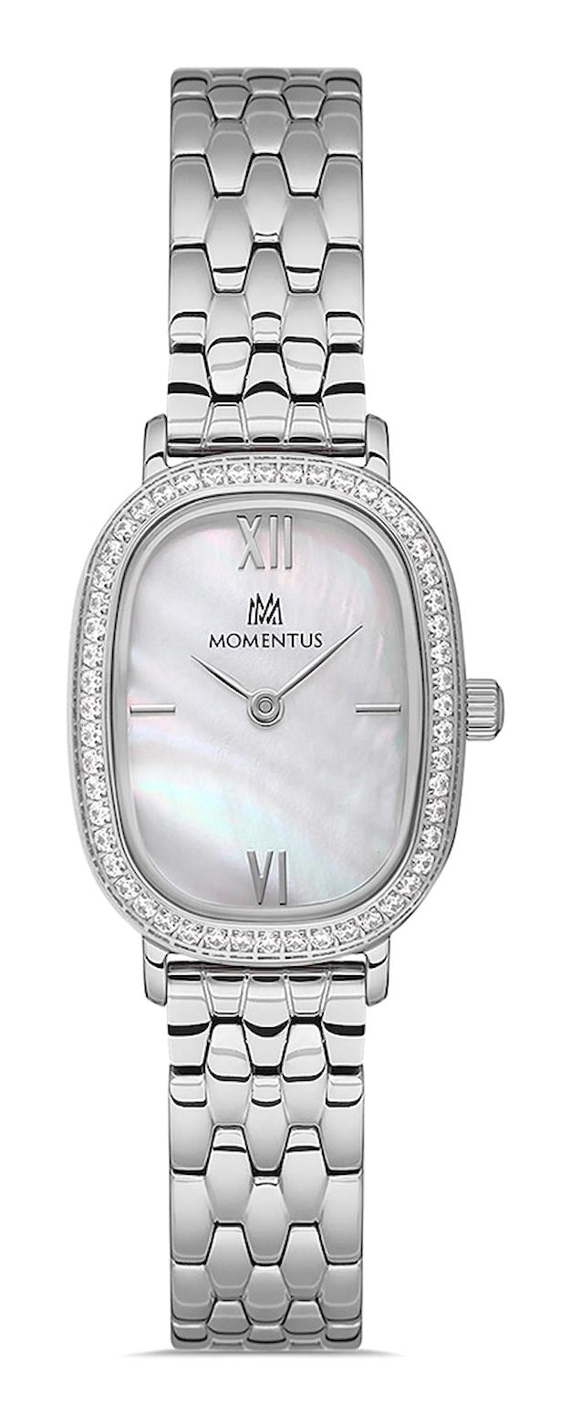 Momentus SS224S-09SS 22-33 mm Gri Çelik Kordon Analog Kadın Kol Saati