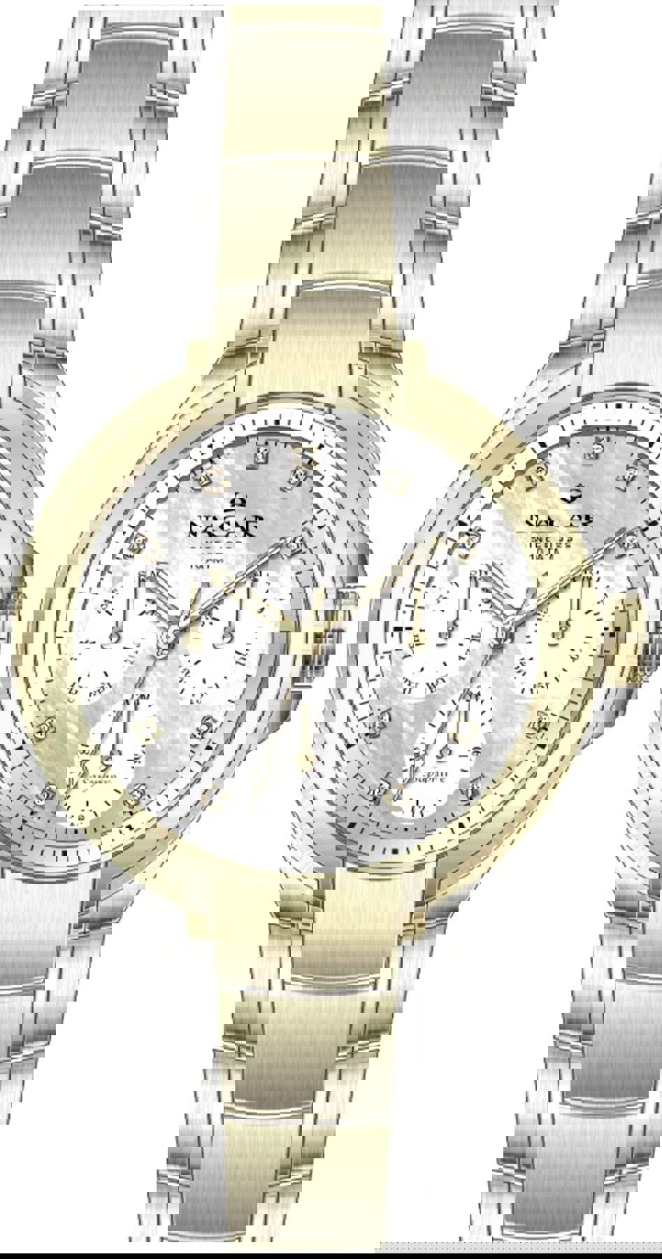 Nacar NC28-392322-CSM 34 mm Altın-Gri Çelik Kordon Analog Kadın Kol Saati