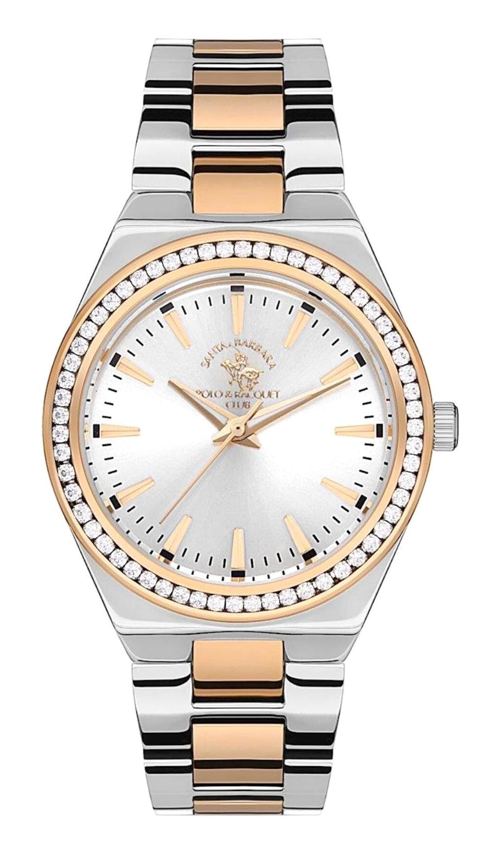 Santa Barbara Polo & Racquet Club SB.1.10469.4 42 mm Gri-Rose Gold Çelik Kordon Analog Kadın Kol Saati