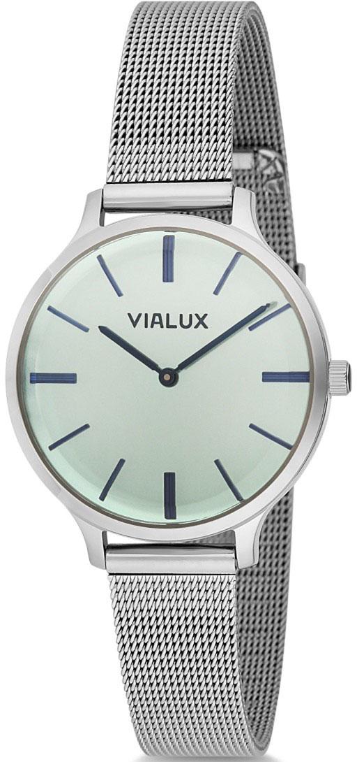Vialux LJ500S-10SM 32 mm Gri Çelik Kordon Analog Kadın Kol Saati
