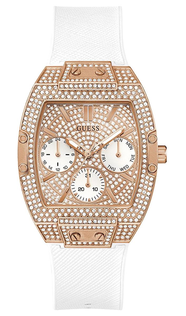 Guess GUGW0105L3 Takvimli 38 mm Beyaz Silikon Kordon Analog Kadın Kol Saati