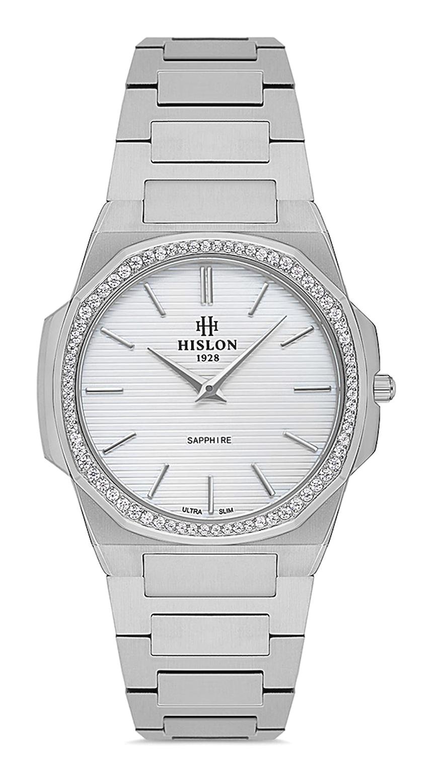 Hislon QL127S-02ST 32 mm Gri Çelik Kordon Analog Kadın Kol Saati