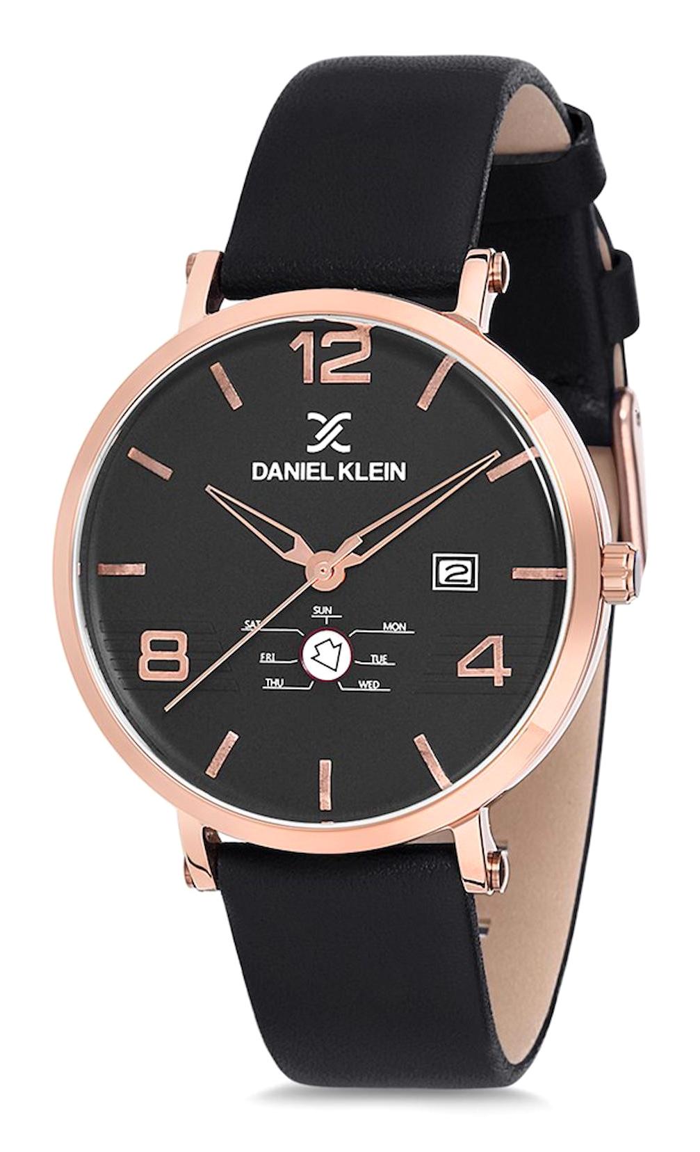 Daniel Klein DK012726A-05 39 mm Siyah Deri Kordon Analog Kadın Kol Saati