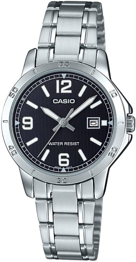 Casio LTP-V004D-1B2UDF Takvimli 30 mm Gri Çelik Kordon Analog Kadın Kol Saati