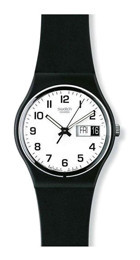 Swatch GB743 Takvimli 34 mm Siyah Plastik Kordon Analog Kadın Kol Saati