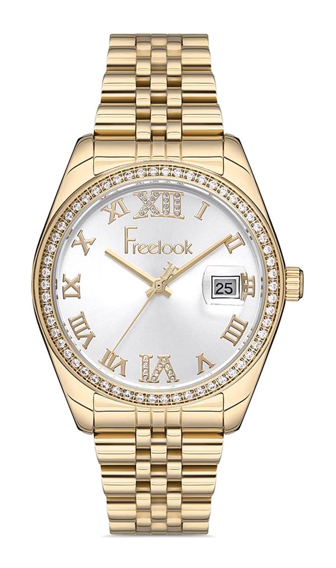 Freelook FL.1.10216.3 38 mm Altın Çelik Kordon Analog Kadın Kol Saati