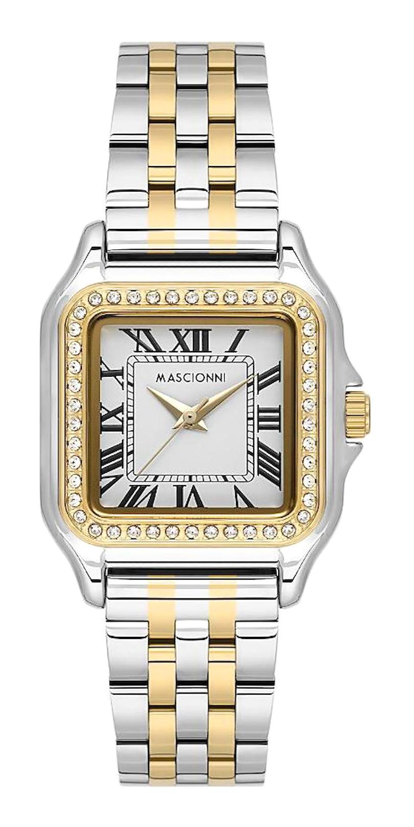 Mascionni M.1.1296.2 38 mm Gri Metal Kordon Analog Kadın Kol Saati