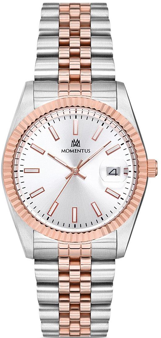 Momentus CW131T-02SR Takvimli 36 mm Gri-Rose Gold Çelik Kordon Analog Kadın Kol Saati