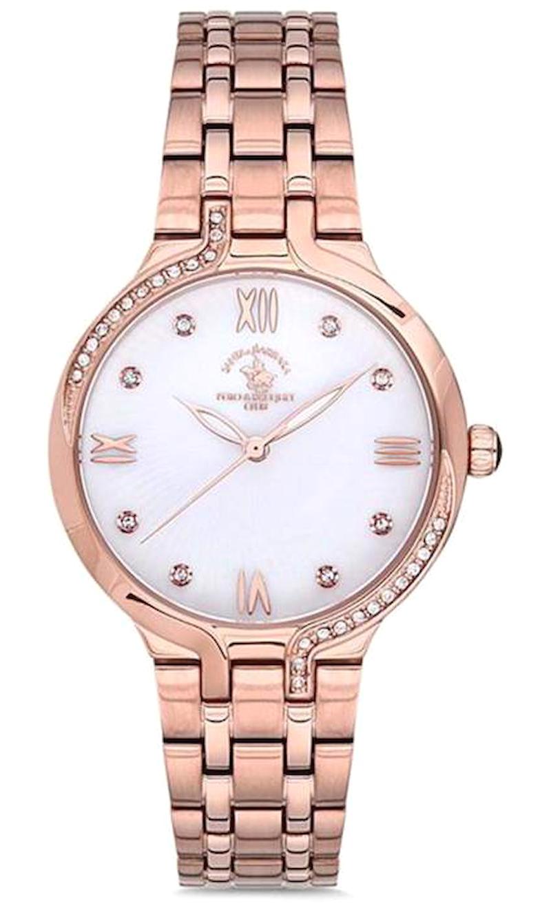 Santa Barbara Polo & Racquet Club SB.10.1177.2 34 mm Rose Gold Çelik Kordon Analog Kadın Kol Saati