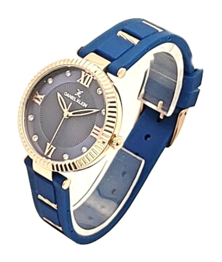Daniel Klein DK.1.12646.1 31-35 mm Altın-Lacivert Deri Kordon Analog Kadın Kol Saati