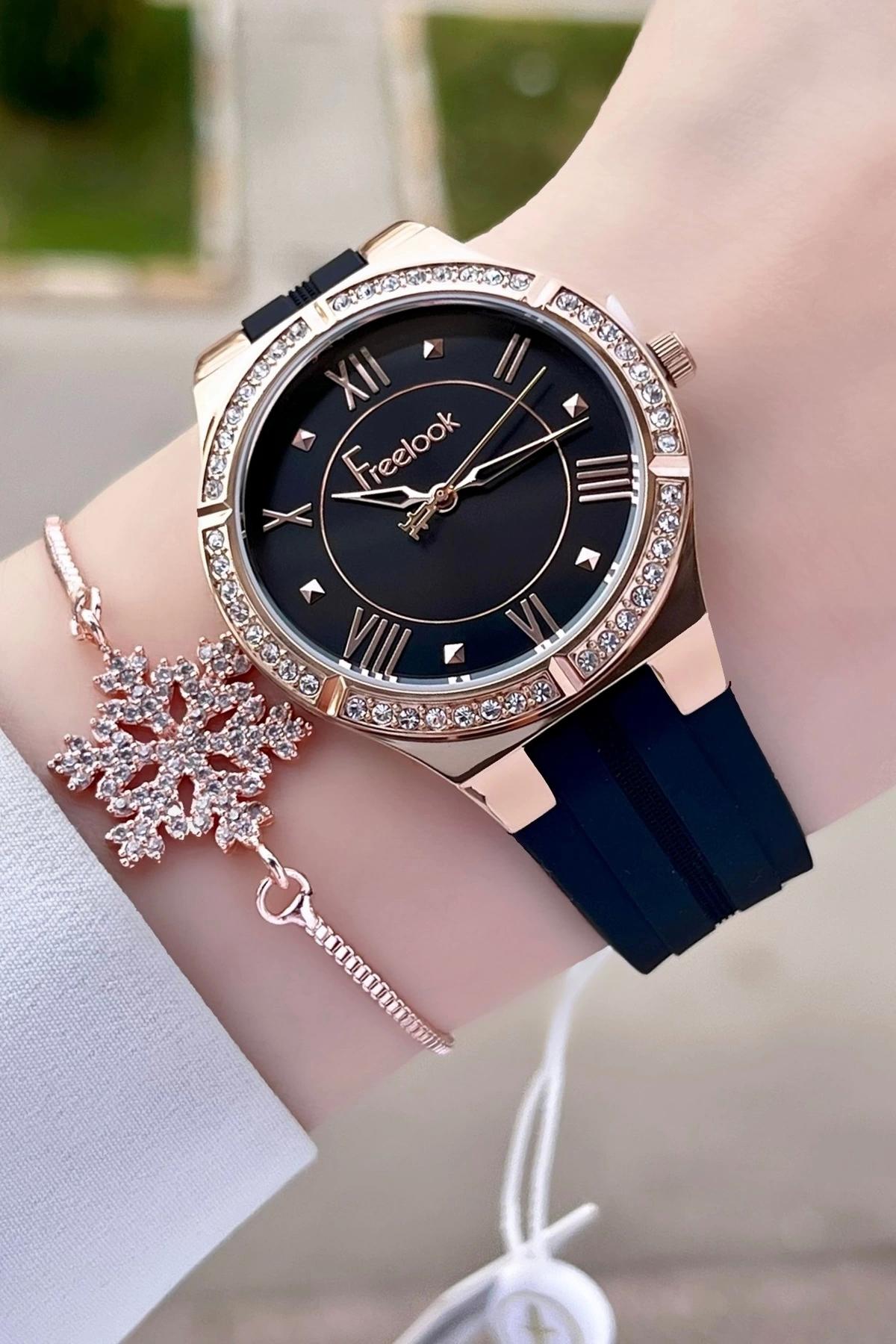 Freelook FLISTE29 35 mm Siyah Silikon Kordon Analog Kadın Kol Saati