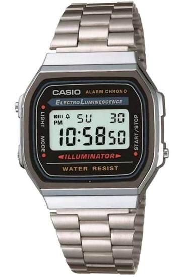 Casio A168WA-1WDF Takvimli 36 mm Gri Çelik Kordon Analog Kadın Kol Saati