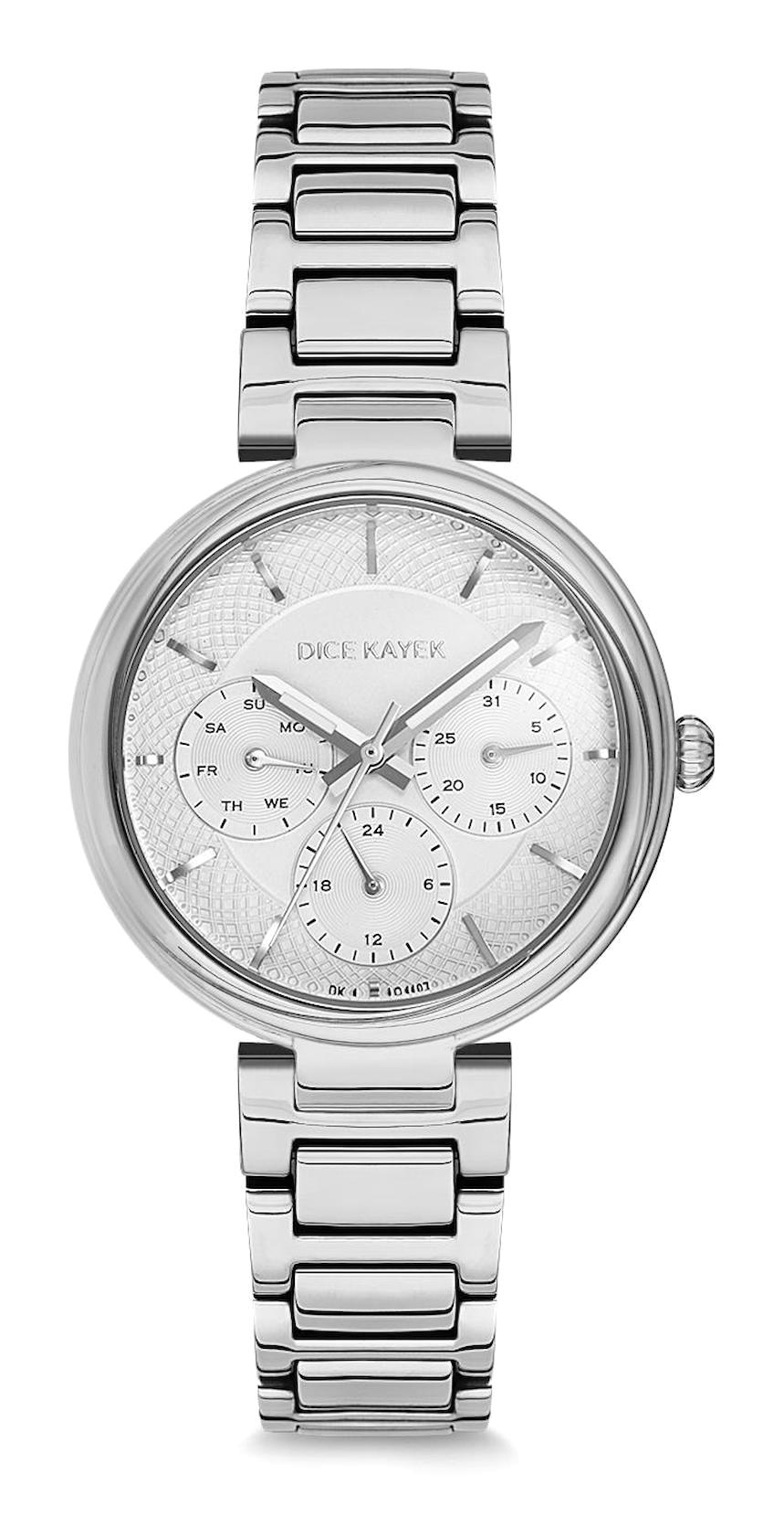 Dice Kayek DK.1.AG1187.01 35 mm Gri Çelik Kordon Analog Kadın Kol Saati