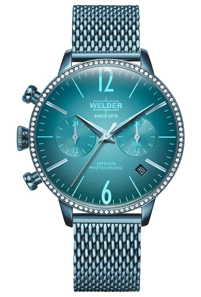 Welder Watch WWRC665 Takvimli 38 mm Mavi Çelik Kordon Analog Kadın Kol Saati